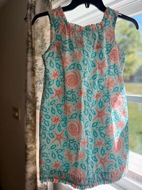 Lilly Pulitzer Coral & Aqua Starfish Sundress